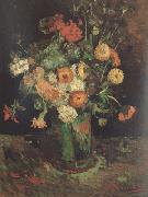 Vincent Van Gogh Vase with Zinnias and Geraniums (nn04) oil painting picture wholesale